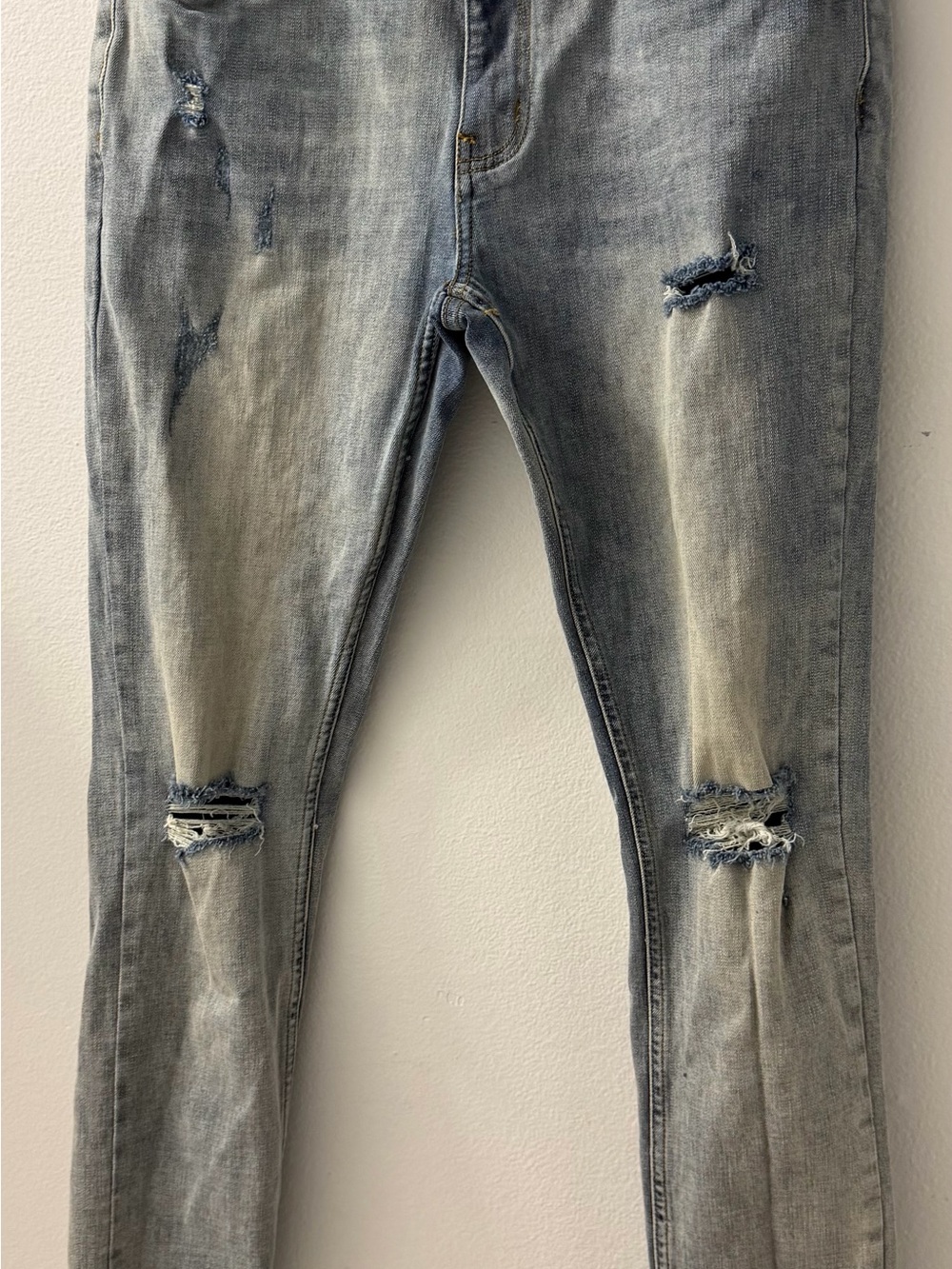 Serenede Skinny Ripped Light Blue Men's Jeans
